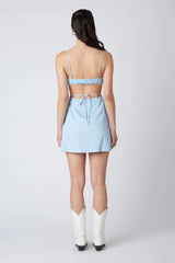 Poplin Cut Out Mini Dress