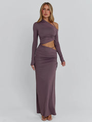 Vyorix SERAYA MAXI DRESS MAUVE