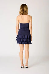 Tiered Ruched Mini Dress