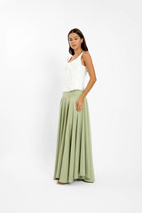 Pre-order: Basque Full Skirt | Pistachio Green