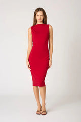 Body-Con Open Back Midi Dress