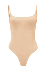 Soft Mesh Bodysuit in Beige