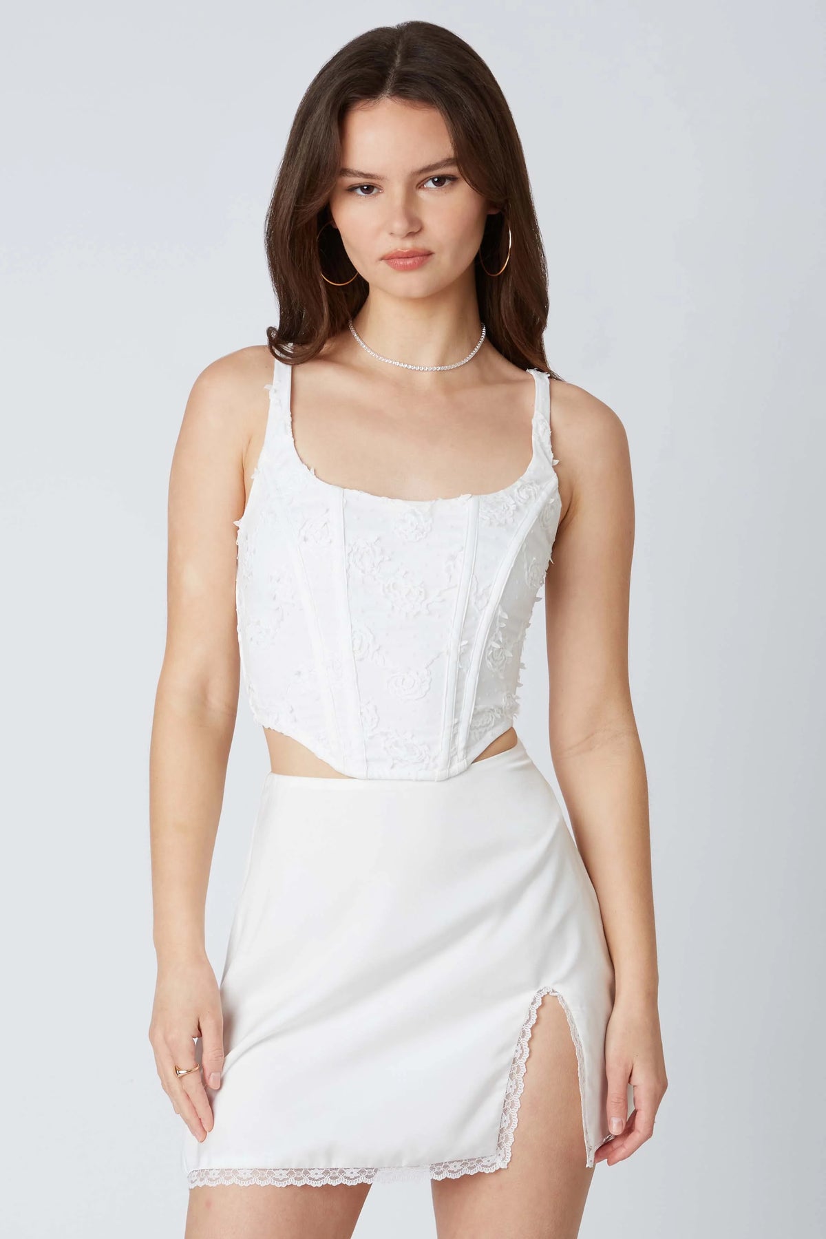 Embroidered Tulle Corset