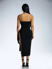 Smooth Bandeau Midi Dress