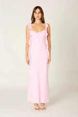 Waterfall Ruffle Maxi Dress