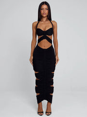 Vyorix LUCCA MIDI DRESS BLACK