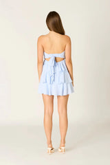 Strapless Tiered Mini Dress