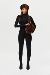 Faux Fur Oversized Leopard Clutch