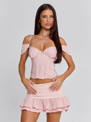 Vyorix MARVINA MINI SKIRT PINK