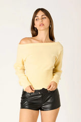 Off-Shoulder Sweater Top