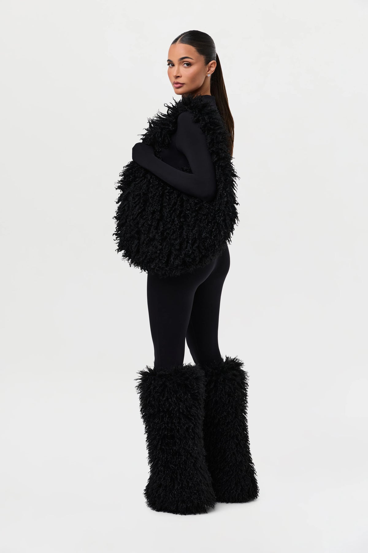 Faux Fur Plush Shoulder Bag