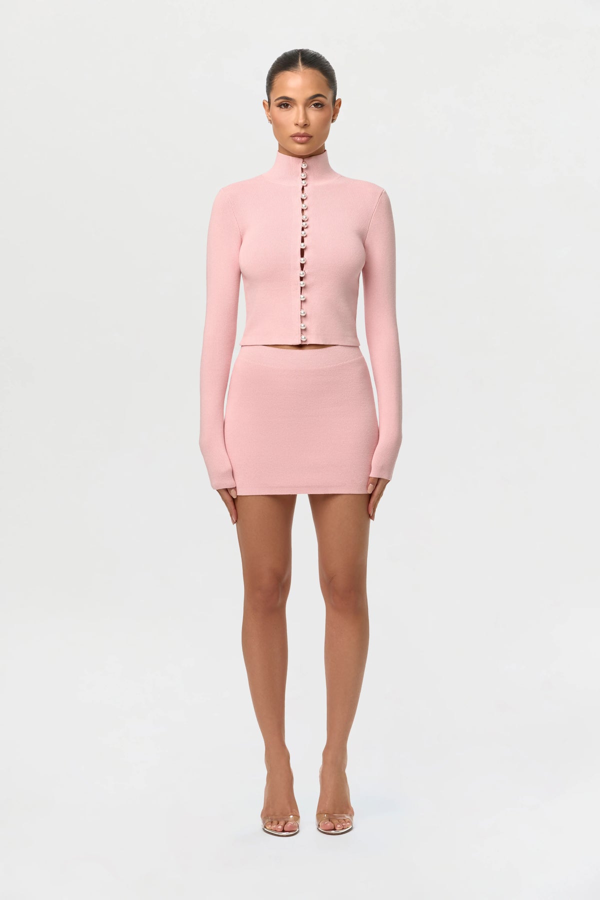 Knit High Waist Mini Skirt