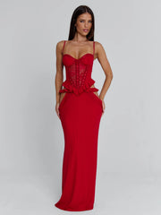 Vyorix BECK MAXI DRESS RED