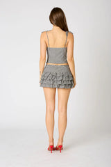Gingham Bow Front Top