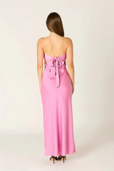 Tie-back Strapless Maxi Dress