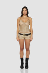 THE HALLIE SHORTS IN GOLD