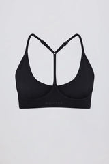Soft Active Racerback Sports Bra in Black