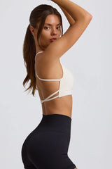 Super Sculpt Seamless Backless Sports Bra in White