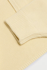 Ribbed-Knit Cropped Shrug in Lemon