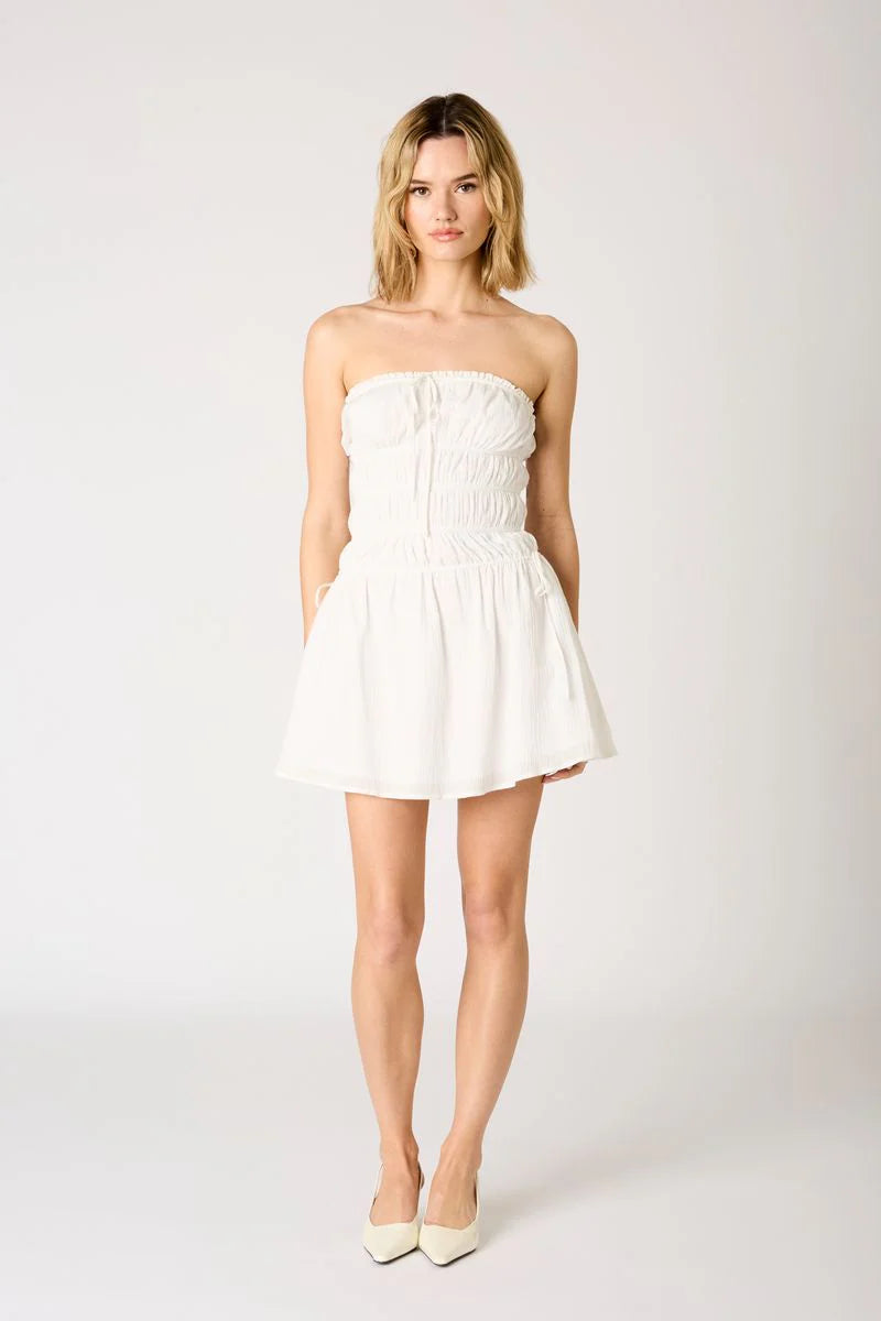 Cotton Smocked Mini Dress
