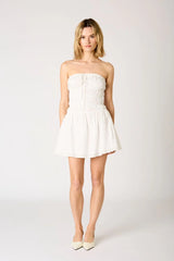 Cotton Smocked Mini Dress