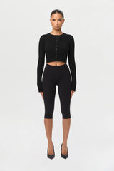 Knit Cropped Cardigan Top