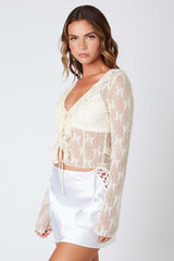Long Sleeve Lace Cover-Up