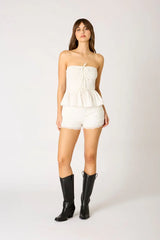 Smocked Peplum Top