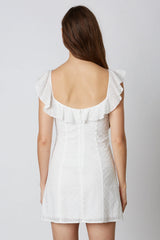 Eyelet Mini Dress