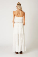 Cotton Tiered Maxi Skirt