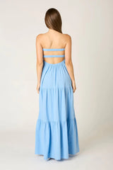 Strapless Tiered Maxi Dress