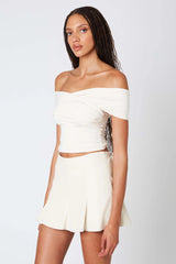 Criss Cross Off The Shoulder Top