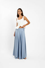Pre-order: Basque Full Skirt | Ice Blue