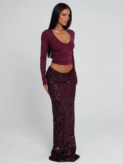 Vyorix CAMHILLA TOP BURGUNDY
