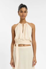 Draped Halter Top | Ivory