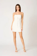 Strapless Mesh Double Layered Mini Dress