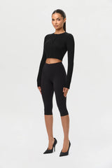 Knit Cropped Cardigan Top