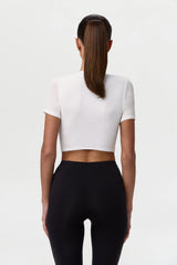 Micro Modal Cropped Short Sleeve Top