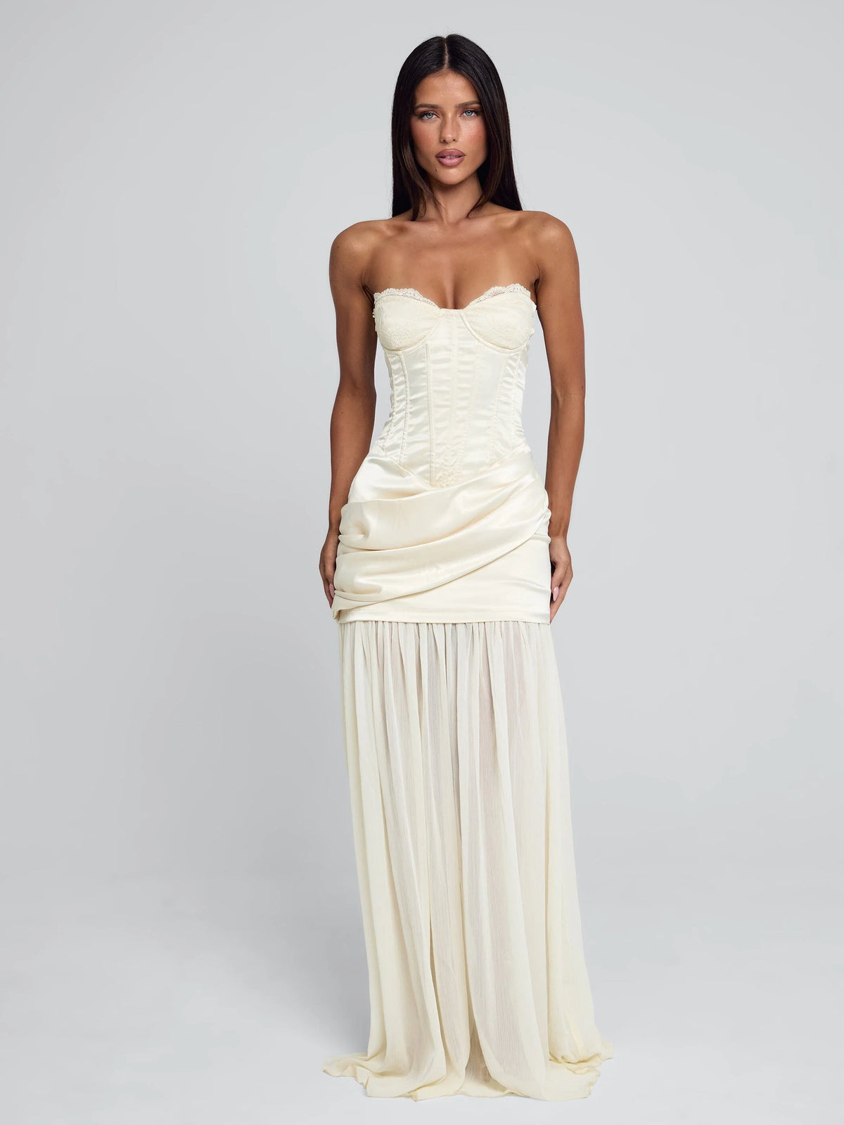 Vyorix ROWNA MAXI DRESS IVORY