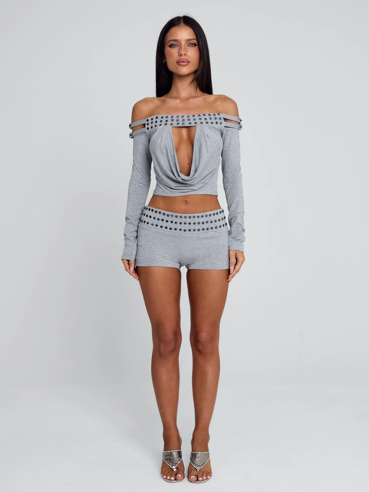 Vyorix ZAYANA SHORTS GREY MARLE