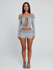 Vyorix ZAYANA SHORTS GREY MARLE