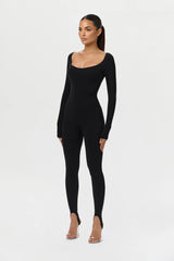 Naked Scoop Stirrup Jumpsuit