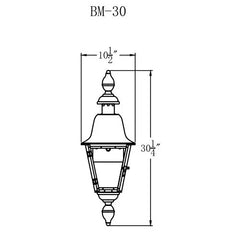 Belmont Lantern with Standard Wall Mount