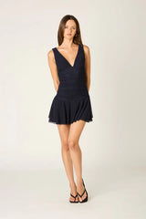 Fit and Flare Mesh Mini Dress