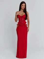 Vyorix BECK MAXI DRESS RED