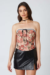 Floral Mesh Corset