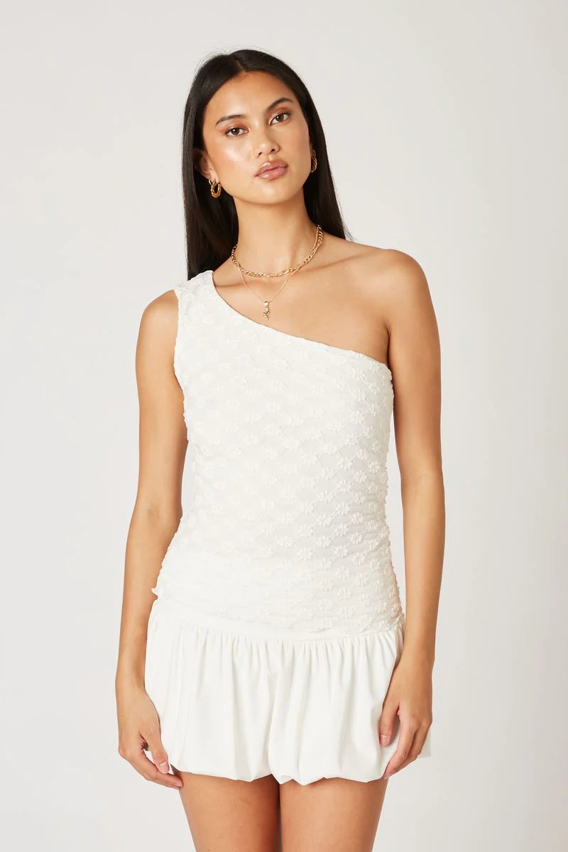 Lace One Shoulder Top