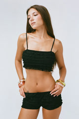 THE FIA RUFFLE SHORT IN BLACK