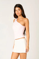 Asymmetrical Ruched Top