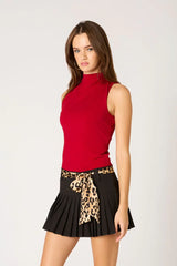 Mock Neck Knit Top